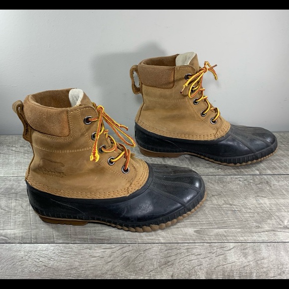 Sorel NM2575 Sorel Men's Cheyanne II Lace Up Duck Men’s Leather Boots Size 8 - Picture 2 of 9